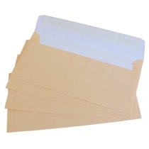 Конверт E65 (0+0) скл, 80 г/м2, 500 шт пастельно-кремовий