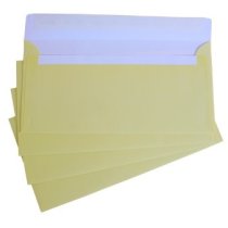 Конверт E65 (0+0) скл, 80 г/м2, 500 шт жовтий