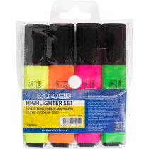 Набір 4 текстові маркера ECONOMIX в блістері, неонові кольори