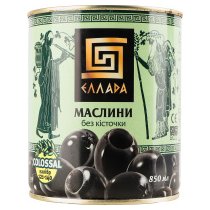 Маслины без косточки Ellada Colossal 850мл ж/б ключ