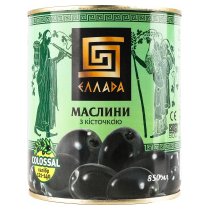 Маслины с косточкой Ellada Colossal 850мл ж/б ключ
