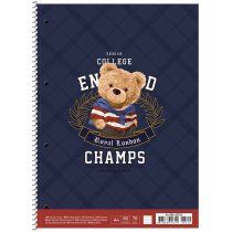 Коледж-блок А4+ 80 аркушів лінія, УФ лак, білий