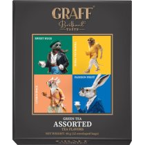 Чай зеленый байховый в пакет.(саше) ассорти "Ассорти чайных вкусов" Graff ®, 32пак-саше(10шт/ящ)