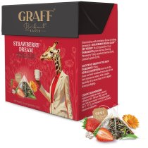 Чай зелений у пірамідках  "Strawberry dream/Полунична мрія" Graff ®  36г (20*1.8г)
