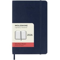 Дневник Moleskine 2026, 9 х 14 см карманный / Сапфир Мягкий