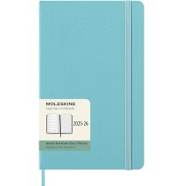 Щотижневик Moleskine, 13 х 21 см 2025-2026 середній / Аквамарин