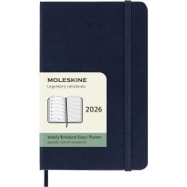 Щотижневик Moleskine, 19 х 25 см 2026 великий / Сапфір