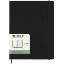 Щотижневик Moleskine, 19 х 25 см 2026 великий / Чорний