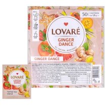 Чай трав'яний пакетований Lovare ''Ginger dance'' 50шт х 2г