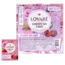 Чай чорний пакетований Lovare "Cherry on cake" 50 х 2г