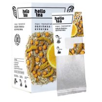 Чай травяной пакетированный Hello Tea "Кукурма - Облепиха" 20шт х 2г