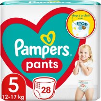 PAMPERS Дитячi одноразові підгузники-трусики Pants Junior (12-17 кг) Економічна Упаковка 28