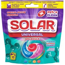 SOLAR Капсулы для стирки Universal MOLECULE 10 шт Зип Пакет