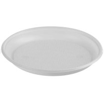 Тарілки одноразові б/д  d=20,5см, 100шт, білі Ес
