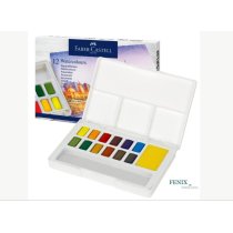 Фарби акварельні Faber-Castell 12 кольорів + пензлик з резервуаром