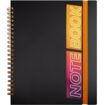 Блокнот B5, пластикова обкладинка з гумкою, бічна спіраль, 60 арк., клітинка