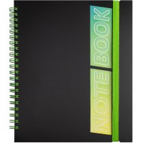 Блокнот B5, пластикова обкладинка з гумкою, бічна спіраль, 60 арк., клітинка