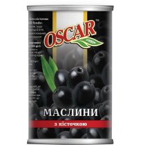 Оливки Oscar с косточкой, 400 г ж/б ключ