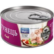 Тунець Fish Line в олії, 160 г ж/б ключ