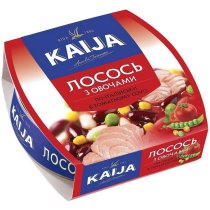 Лосось Kaija з овочами по-італійськи в томатному соусі, 220г ж/б ключ