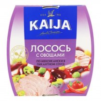 Лосось Kaija з овочами по-мексиканськи в пікантному соусі, 220г ж/б ключ