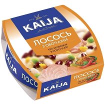 Лосось Kaija з овочами по-угорськи в соусі карі, 220г  ж/б ключ