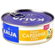 Ризькі сардини Kaija в олії, 240 г ж/б ключ