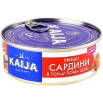 Ризькі сардини Kaija  в томатному соусі, 240 г ж/б ключ