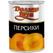 Персики Дольче Вита половинками в легком сиропе, 850 мл ж/б ключ