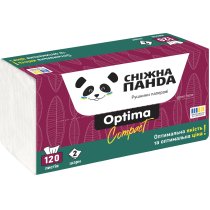 Листові рушники Сніжна панда Оптіма Компакт, 2 шари, 120 листів