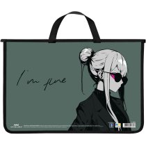 Портфель пластиковий, А4+, на блискавці