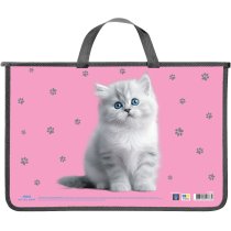 Портфель пластиковий, А4+, на блискавці