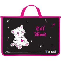 Портфель пластиковий, А4+, на блискавці