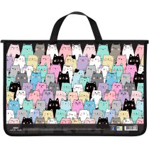 Портфель пластиковий, А4+, на блискавці