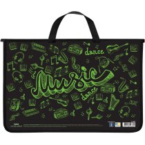 Портфель пластиковий, А4+, на блискавці