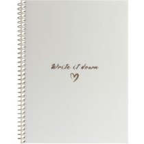 Блокнот А5, пласт. обкл., бічна спіраль, 60 арк., клітинка, перламутровий