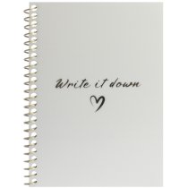 Блокнот А6, пласт. обкл., бічна спіраль, 60 арк., клітинка, перламутровий