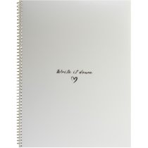 Блокнот А4, пласт. обкл., бічна спіраль, 60 арк., клітинка, перламутровий
