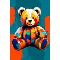 Полотно грунтованное с контуром, 20х30, „Teddy Вear“, хлопок, мелкое зерно, на основе ХДФ, Arteo