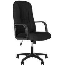 Крісло CLASSIC KD TILT PL64 P C-11, гум.ролики, тканина, чорне