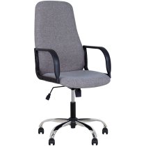Крісло DIPLOMAT KD TILT CHR68 P C-73, гум.ролики, тканина, сіре