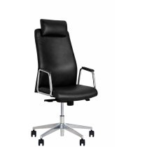 Крісло SOLO R STEEL ST AL70 P ECO-30, гум.ролики, екошкіра, чорне