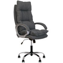 Крісло YAPPI TILT CHR68 P SORO-93, гум.ролики, тканина, сіре