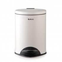 Відро для сміття з педаллю Rixo Solido, 8л біле, матове