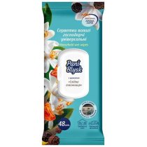 Серветки вологі господарчі Pani Blysk  універсальні з клапаном,східна таємниця, 48шт