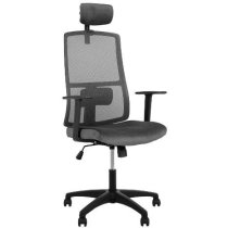 Крісло TELA GTP ES CHR64 P OH/5 C-11, гум.ролики, тканина, чорне