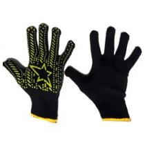 Рукавички 562 (долоня-зірка) чорні щільність 5 нит. 7 клас ХБ-40%/ПЕ60% -10розм. DOLONI