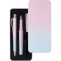 Набір ручка кулькова + ручка перо POLY BALL PEN FP В+BP BLUSHING SKY, синя