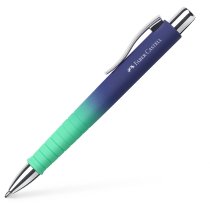 Ручка шариковая автомат. Faber-Castell, POLY BALL FLOW EDITION XB корпус BUZZING BLUE, синяя