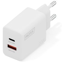 Зарядное устройство DIGITUS 1хUSB-C, 1хUSB-A, 20W